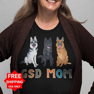 GSD MOM Shirt, Unisex, Comfort Colors, German Shepard Shirt, Shepherd Owner Shirt, Dog Mom Shirts, Gifts for Dog Mom, Shepherd Gift for Her