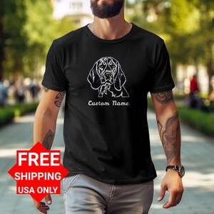 Dog Lover Tee, Customizable Beagle Graphic with Name, Unisex T-Shirt, Pet Parent Gift, Animal Artwork, Casual Wear, Comfortable Cotton Top