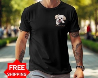Custom Maltese T-Shirt Pet Name Custom Maltese Design Sweatshirt, Adorable Puppy Print Shirt, Personalized Gift for Dog Lovers, Maltese Mom