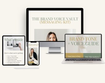 Brand Voice Vault: prompt ChatGPT + esercizi di scrittura (download digitale)