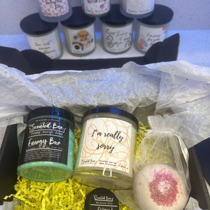 Stimmungskerze für besondere Person Get Well Geschenkbox Entschuldigendes Geschenk für Amends Spa Geschenkbox für Versöhnungs-Liebe, die an Sie-Karte