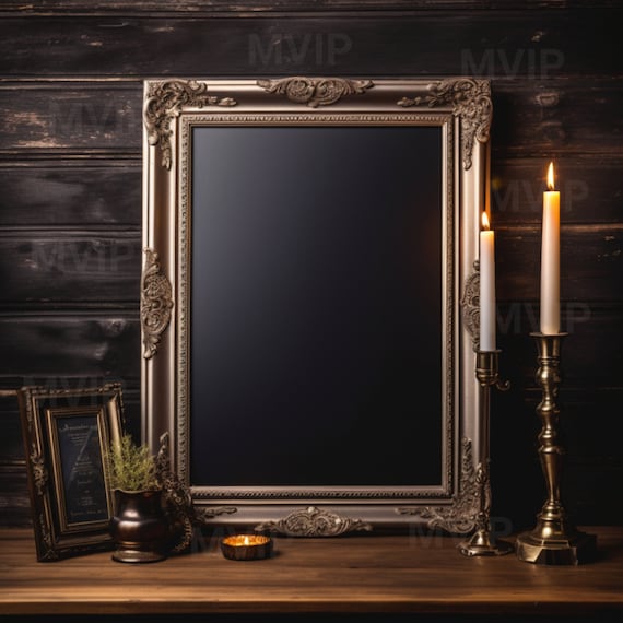 Antique Frame Mockup, Vintage Art Mockup, Dark Academia Frame Mock Up, Moody Wall Mockup, Unique Victorian Framed Mock Up, INSTANT Download