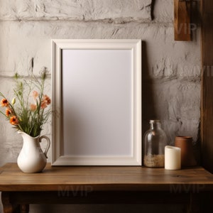 Rustic Cottagecore Wall Frame Mockup, Dark Academia Wall Mockup, Whimiscal Unique Wall Mockup, Victorian Floral Mockup, Vintage Art Mockup,