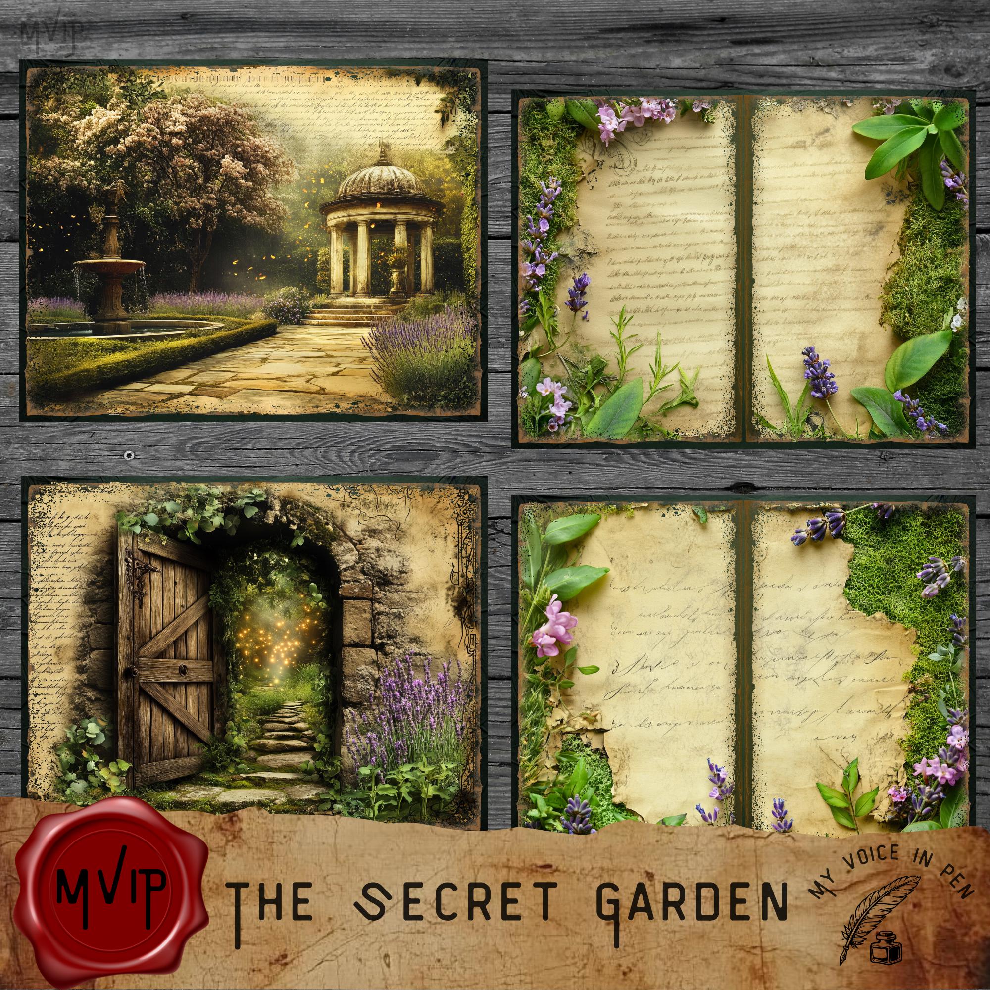 The Secret Garden Junk Journal Pages, Literary Tales Digital ...