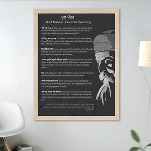 Mool Mantra:Japji Sahib Verse Meaning Poster