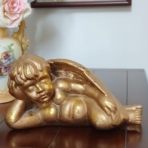 Vintage Gold Gilt Angel-Cherub