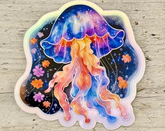 Adesivo medusa impermeabile: vinile resistente con motivo oceanico