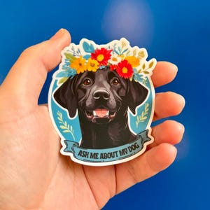 Funny Dog Sticker, Dog sticker, Pet Lover Gift, Water Bottle Sticker, Dog mom sticker, Gift for Dog Lovers, Rescue Dog, Cute Decal