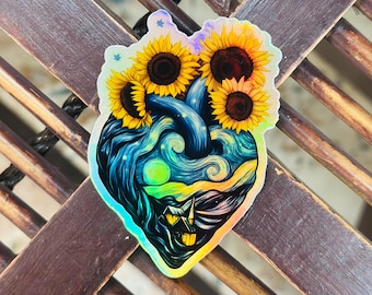 Van Gogh Starry Night Sticker: Waterproof Matte Vinyl Decal