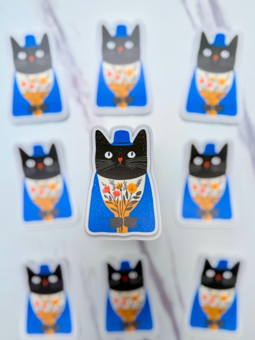 Black Cat Vinyl Sticker: Weatherproof Matte Decal - Etsy Australia