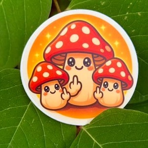 Mushroom Sticker | Mushroom Forest | Waterproof Vinyl Stickers | Witchy Nature stickers | Mushroom stickers | Witchy sticker, Sarcastic Gift