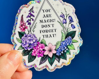 Inspirational Quote Sticker: Weatherproof Vinyl, Mental Health Gift