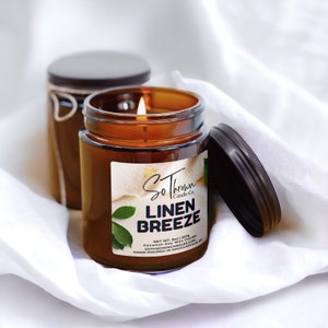 Linen Breeze So Thrown Candles - apricot, mango, and jasmine flower