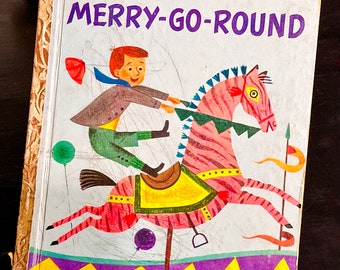 1950 The Marvelous Merry Go Round Vintage Little Golden Book