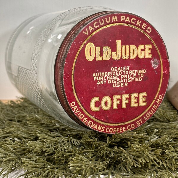 Old Judge Coffee Jar Etsy