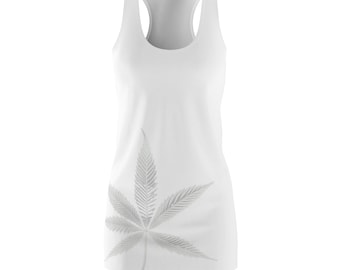 Marijuana Pot Leaf Racerback Dress - Women's Novelty Print