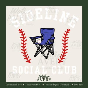 File digitale PNG per genitori di baseball Sideline Social Club / File digitale per mamme di baseball / Design per magliette per mamme sportive per sublimazione e stampa
