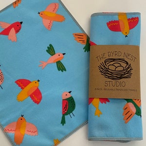 Toalhas sem papel - Conjunto de 8 - Happy Birds