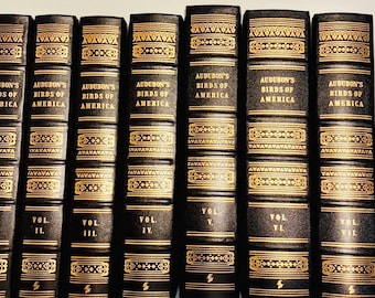 Audubon Birds of America Easton Press Deluxe Limited Edition – 7 Volume Leather Bound Set