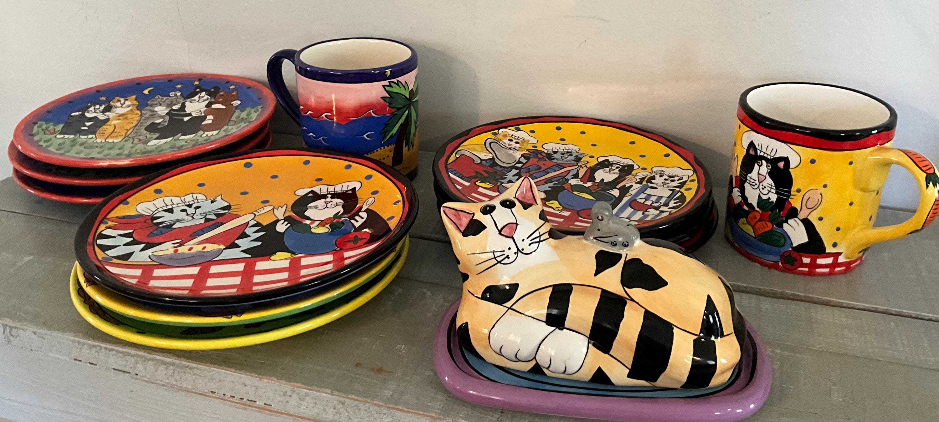 Vintage Collection by Candace Reiter Catzilla Hand Painted Cat
