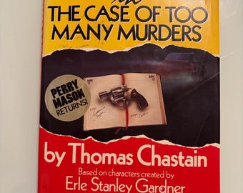 perry mason book, vintage mystery, detective novel, courtroom mystery, legal thriller, mystery book, thomas chastain, first edition book,