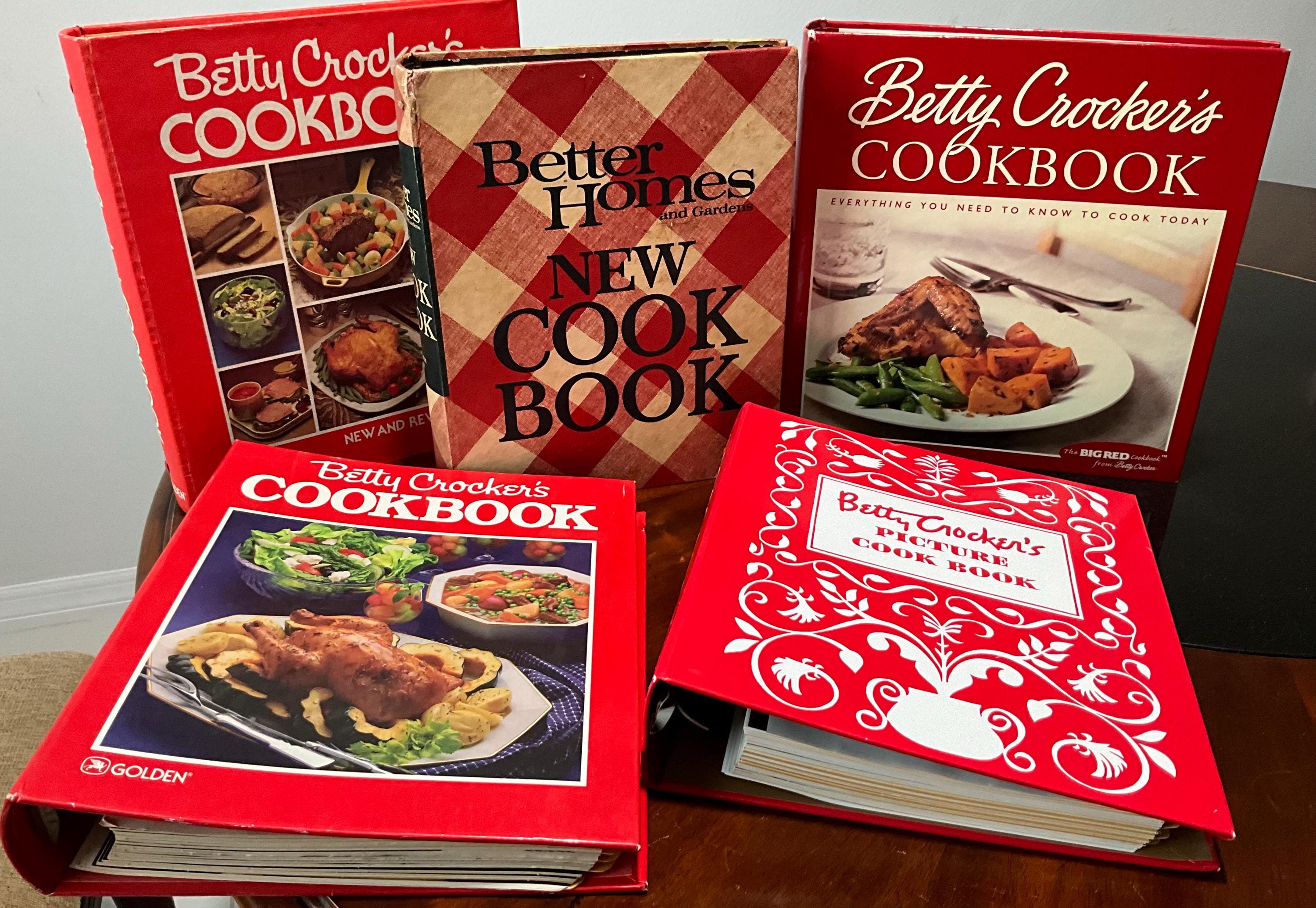 Various Vintage Cookbook Collection Betty Crocker & Better Homes Classics, Cookbooks, 1950’s - 2000’s