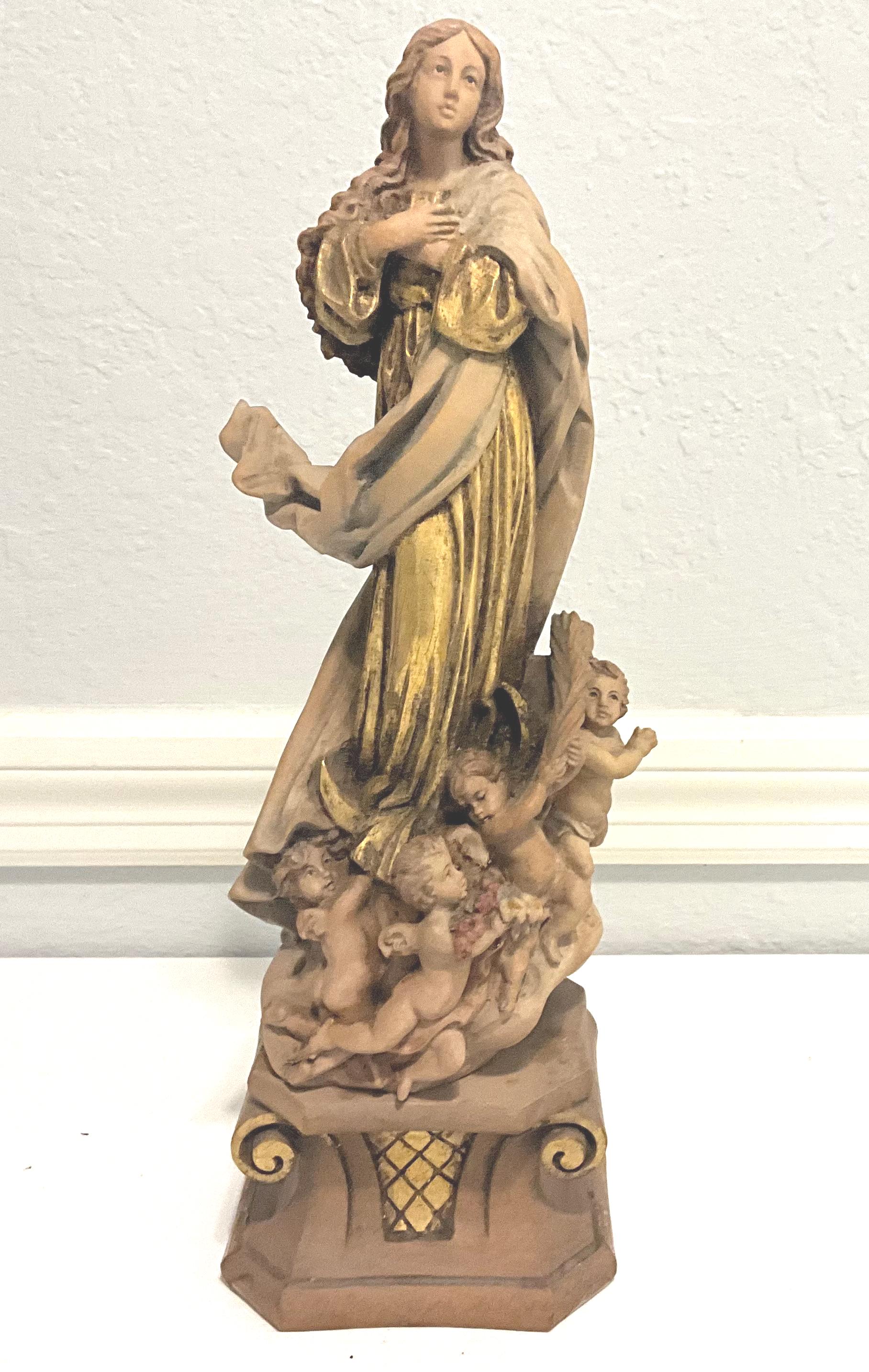 「売約済」聖母マリア像 Wood Carving by ANRI Italy 売約済」聖母マリア像 Wood Carving by ANRI Italy