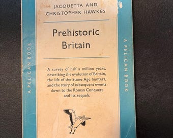 Vintage Prehistoric Britain Book | 1950s Pelican Book | Blue Penguin Paperback