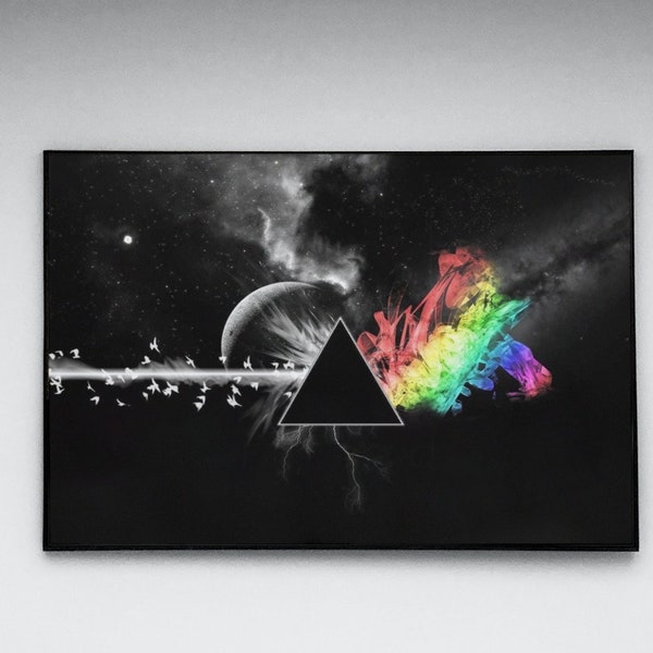 The Dark Side of the Moon  Pink Floyd Canvas Wall Art, Wall Art Canvas, Luxury Canvas Wall Art,Unique Wall Decor