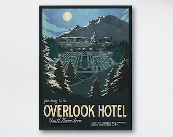 The Shining Poster Overlook Hotel Maze | Vintage Horror Movie Posters Wall Decor -POSTER or CANVAS Wall Art, Unique Wall Decor, Home Decor