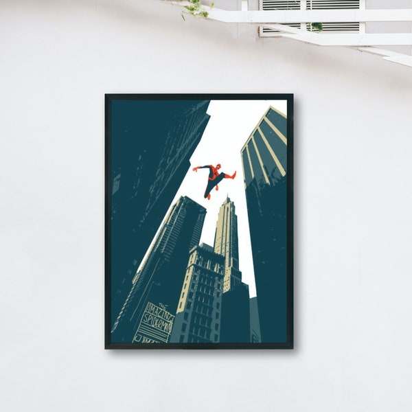 Spiderman Minimalist Poster Canvas, Canvas Wall Art, Wall Art Canvas, Luxury Canvas Wall Art,Unique Wall Decor