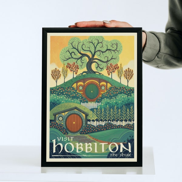 Lord Of The Rings Poster - Hobbiton Wall Art Poster,POSTER or CANVAS Wall Art,Wall Art Canvas,PosterWall Art,Unique Wall Decor,Home Decor