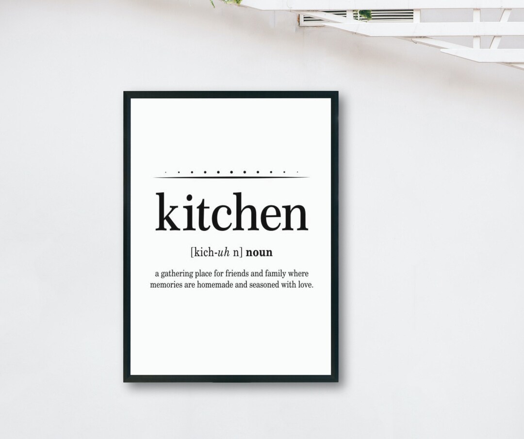 Kitchen Definition Poster Kitchen Minimalist Kitchen Decor POSTER or