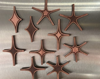 Ímãs em forma de estrela atômica (modernismo de meados do século)