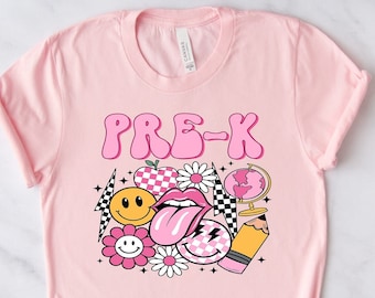 Hello Pre- K Squad, Retro Pre- K Shirt, First Day Pre- K Shirts, Pre- K Teacher, Preschool Student Tee, Pre-K Tshirt, Hello Pre K