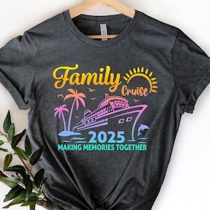 Crucero familiar 2025, camisetas de crucero familiar, camisetas de vacaciones familiares a juego, equipo de crucero 2025, camisetas de crucero 2025, conjuntos familiares a juego