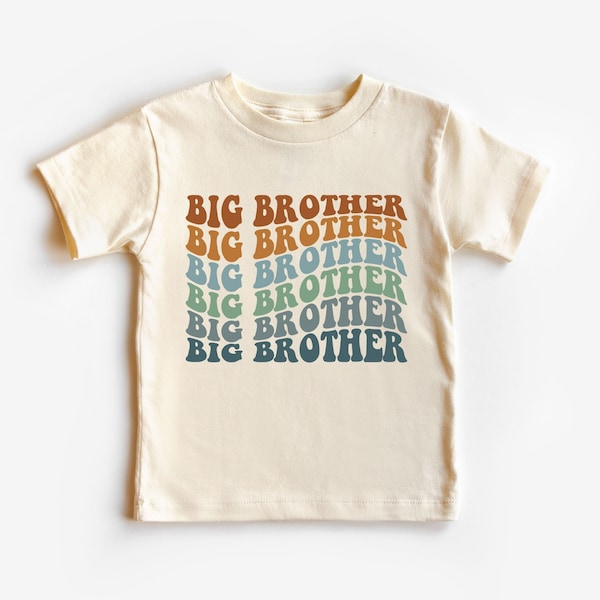 Big Brother Toddler Shirt - Retro Kids Pregnancy Announcement Shirt - Sibling Natural Infant, Toddler & Youth Tee