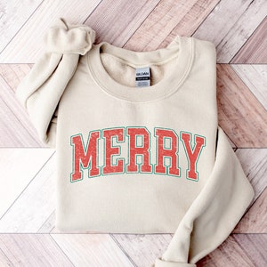 Christmas Sweatshirt, Merry Christmas Sweatshirt, Christmas Shirt for Women, Christmas Crewneck Sweatshirt, Holiday Sweater, Christmas Gift
