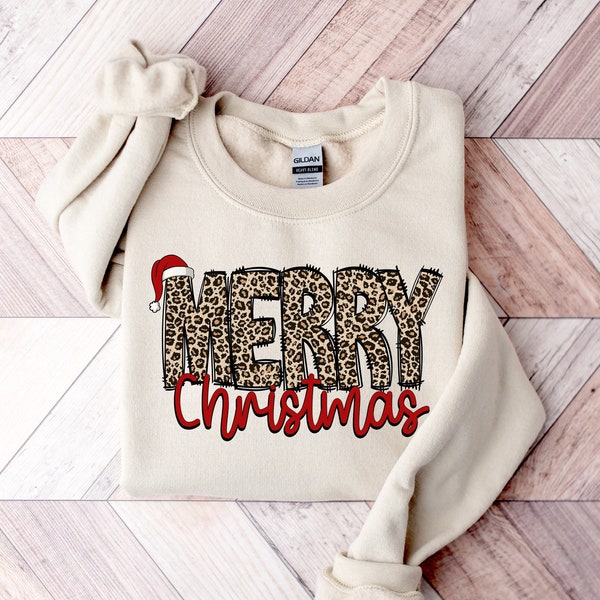 Leopard Christmas Shirt,Merry Christmas Shirt,Christmas T-shirt,Christmas Family Shirt,Christmas Gift,Holiday Gift,Leopard Shirt