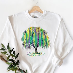 Mardi Grad Bead Tree shirt, mardi gras, NOLA Shirt, Mardi Gras Shirt, louisiana shirt, new orleans shirt, Louisiana Sweatshirt, celebration