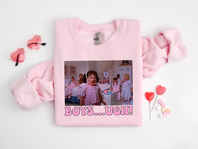 Boys... Ugh T-Shirt, Boys... Ugh T-Shirt, Funny Valentines Day Tee,Retro Valentine Shirt, Valentines Gift, Take Me Back To The 90's Shirt zdjęcie 1