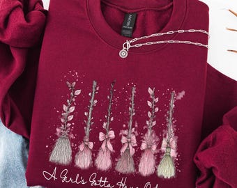 A Girl Gotta Have Options Sweatshirt, Girls Halloween Hoodie, Witches Halloween Shirt, Spooky Season Feeling Witchy Shirt