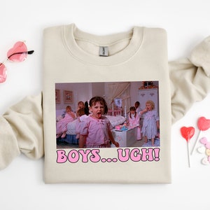 Boys... Ugh T-Shirt, Boys... Ugh T-Shirt, Funny Valentines Day Tee,Retro Valentine Shirt, Valentines Gift, Take Me Back To The 90's Shirt zdjęcie 4