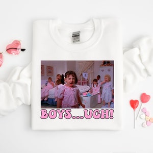 Boys... Ugh T-Shirt, Boys... Ugh T-Shirt, Funny Valentines Day Tee,Retro Valentine Shirt, Valentines Gift, Take Me Back To The 90's Shirt zdjęcie 2