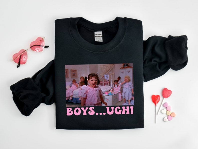 Boys... Ugh T-Shirt, Boys... Ugh T-Shirt, Funny Valentines Day Tee,Retro Valentine Shirt, Valentines Gift, Take Me Back To The 90's Shirt zdjęcie 3