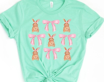 Cute Bunny Rabbit With Bandana, Bunny with Heart Glasses Shirt, Rabbit Bandana Glasses Bubblegum Shirt, Easter Shirt, Cute Easter