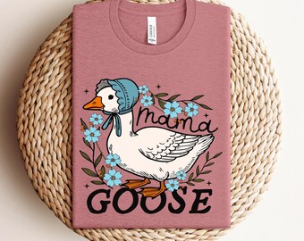 Floral Mama Goose Shirt, Funny Mom Shirt, Watercolor Goose Mom Shirt, Goose Mama Shirt, Mother's Day Shirt, Mama Love Shirt, Cute Mom Shirt