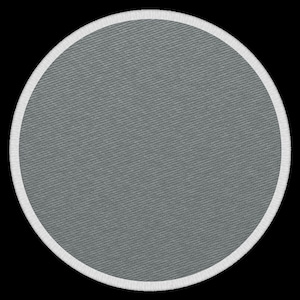 Machine Embroidery 2 inch circle patch DIGITAL FILE satin border graphic Melco OFM File