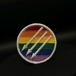 2.5” Circle Left Leaning Embroidered Tactical Patch