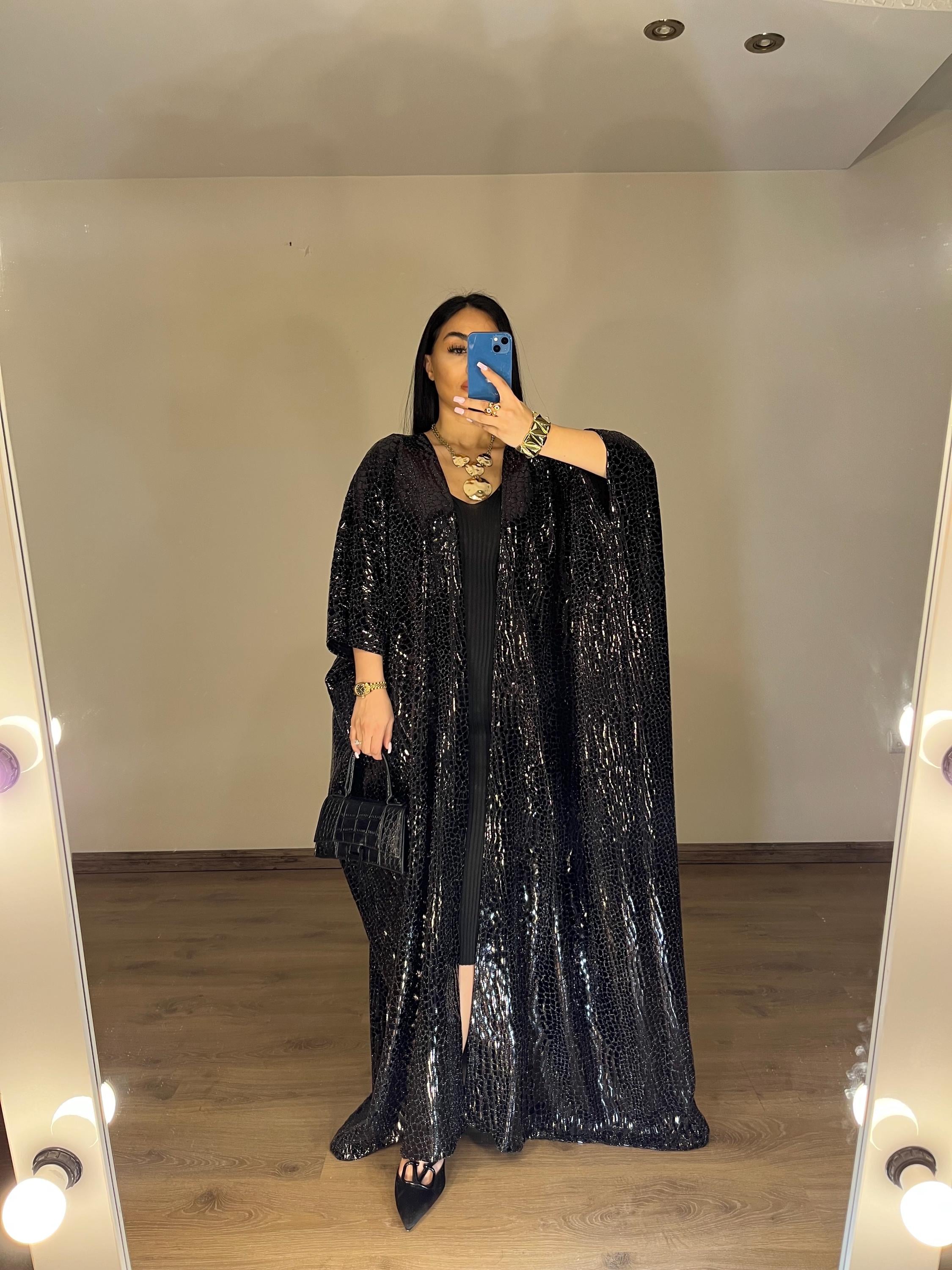 glitter abaya dress Glitter Butterfly Open Abaya - CLEARANCE NO RETURN